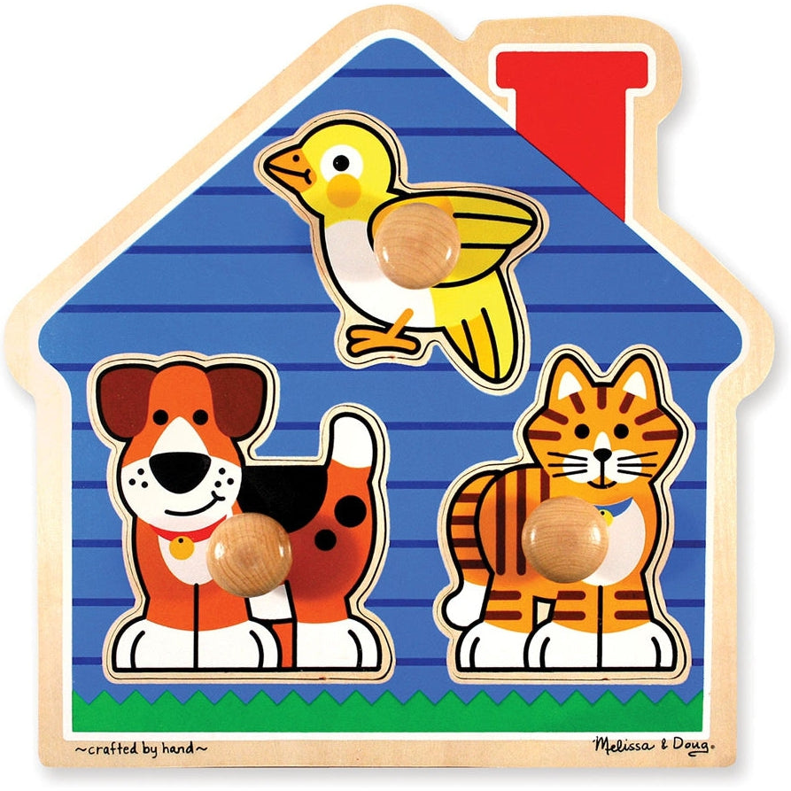 Melissa & Doug Jumbo Knob Puzzle House Pets