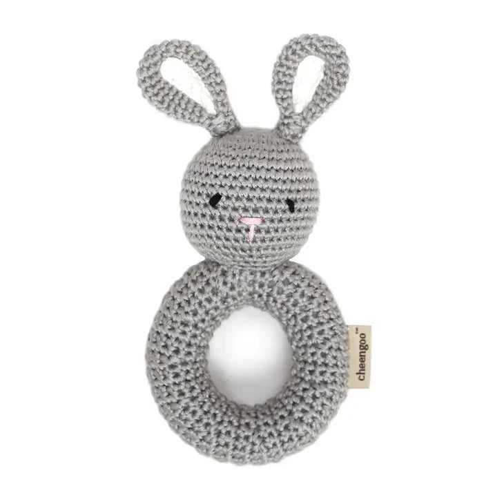 Cheengoo Animal Ring Hand Crocheted Rattle