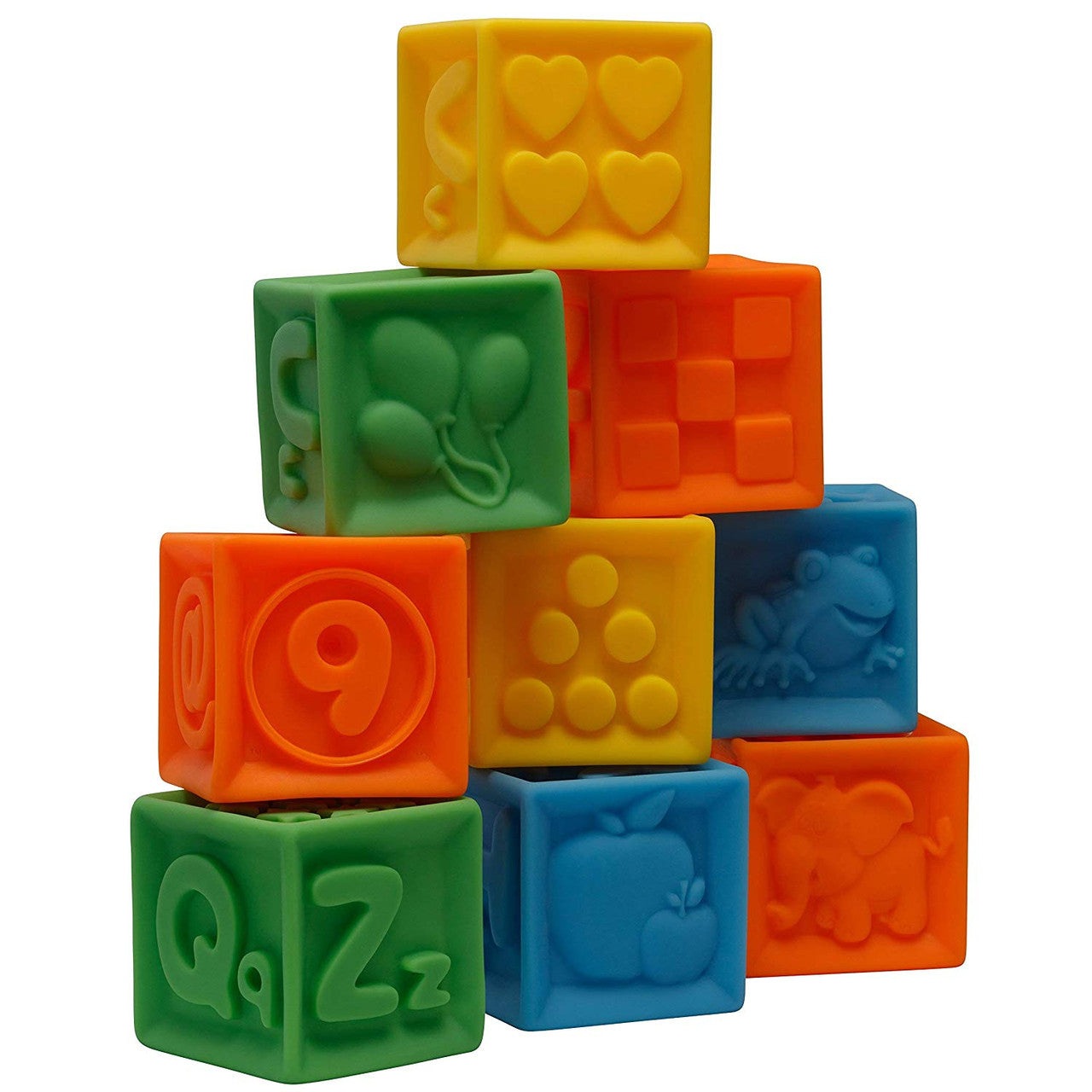 PLAYKIDZ SUPER DURABLE SQUEEZE & STACK ALPHA BLOCKS