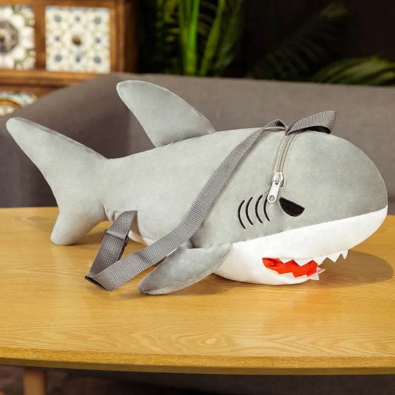 Cute Plush Shark Backpack Dolls Stuffed Soft Simulation 1pc 50cm New Style Shark Pillow for Children Boys Birthday Xmas Gift ShopOnlyDeal