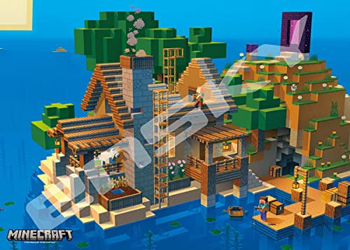 Ensky 500-501 Minecraft Beach Cabin 500pc Jigsaw 38x53cm
