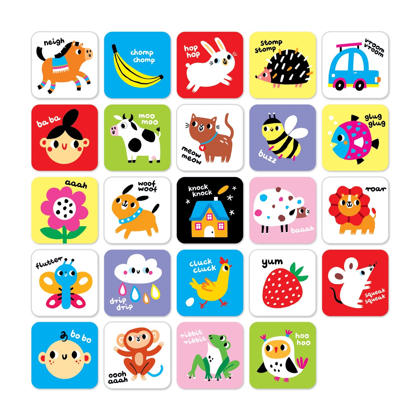 Banana Panda High Contrast Baby Cards
