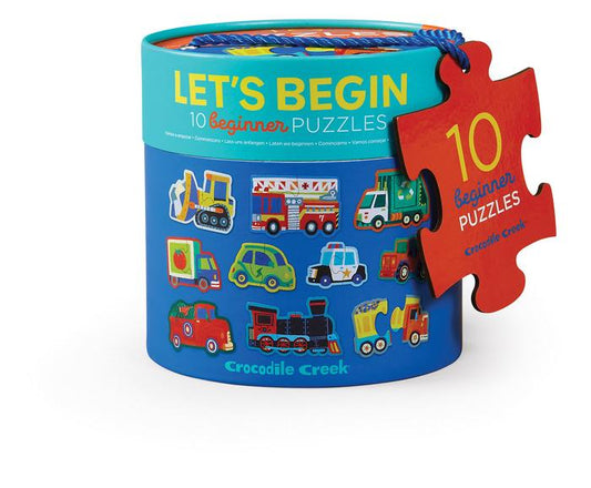 Crocodile Creek Let's Begin 2-pc Puzzle- Vehicles