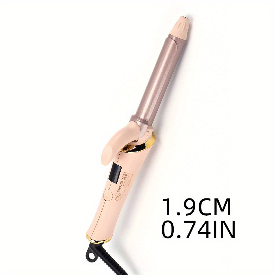 Hair Curling Wands With LCD Display,248°F,284°,320°F,356°F,392°F, 60 Minute Timed Shutdown,5 Gear Temperature Regulation(0.35in,0.51in,0.74in,0.86in,0.98in)