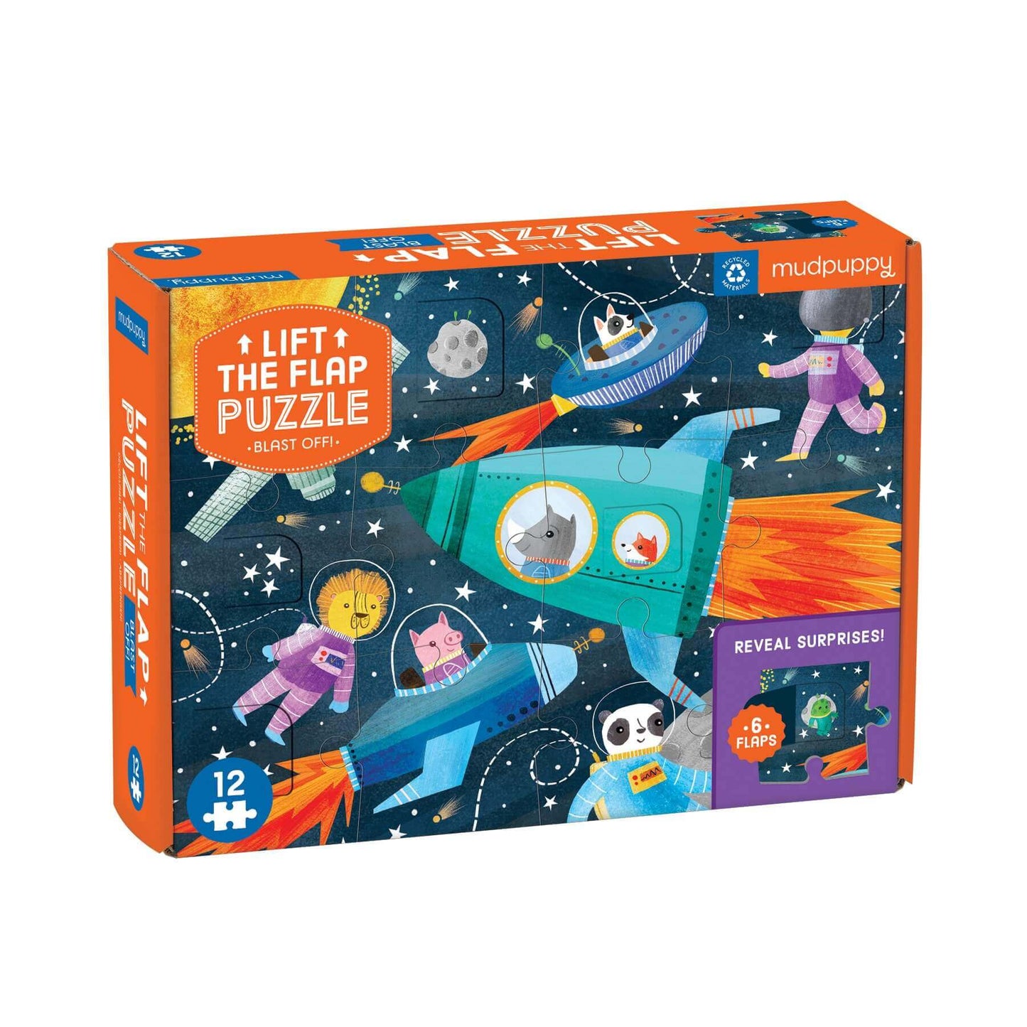 Mudpuppy Blast Off! Lift-the-Flap Puzzle
