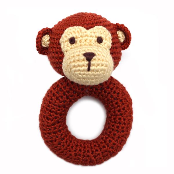 Cheengoo Animal Ring Hand Crocheted Rattle