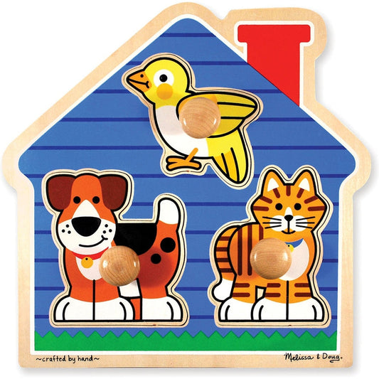 Melissa & Doug Jumbo Knob Puzzle House Pets