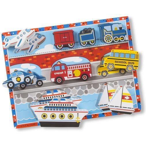 Melissa & Doug Vehicles Chunky Puzzle