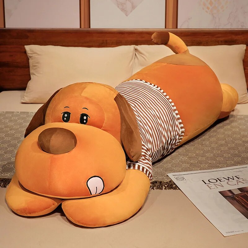 Giant Plush Toy Sleeping Dog Stuffed Puppy Dog 1pc 60/90/110CM Soft Animal Toy Soft Pillow Baby Girls Birthday Gift ShopOnlyDeal