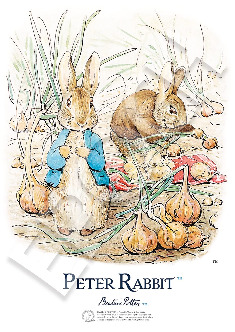 216 Piece Jigsaw Puzzle Peter Rabbit Artworks Of Beatrix Potter ™ Two In The Onion Field Small Piece (18.2X25.7Cm)