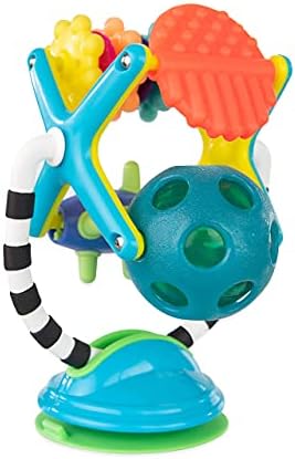 Sassy Teethe & Twirl Sensation Station 2-in-1 Suction Cup High Chair Toy | Developmental Tray Toy for Early Learning | for Ages 6 Months and Up