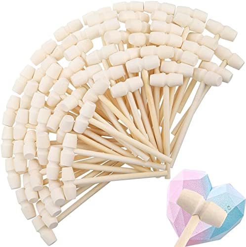 WUWEOT 60 Pack Mini Wooden Hammer Mallet, 5.6" Pounding Toy Educational Tool for Kids Boys Girls, Ideal for Cracking Seafood and Chocolate