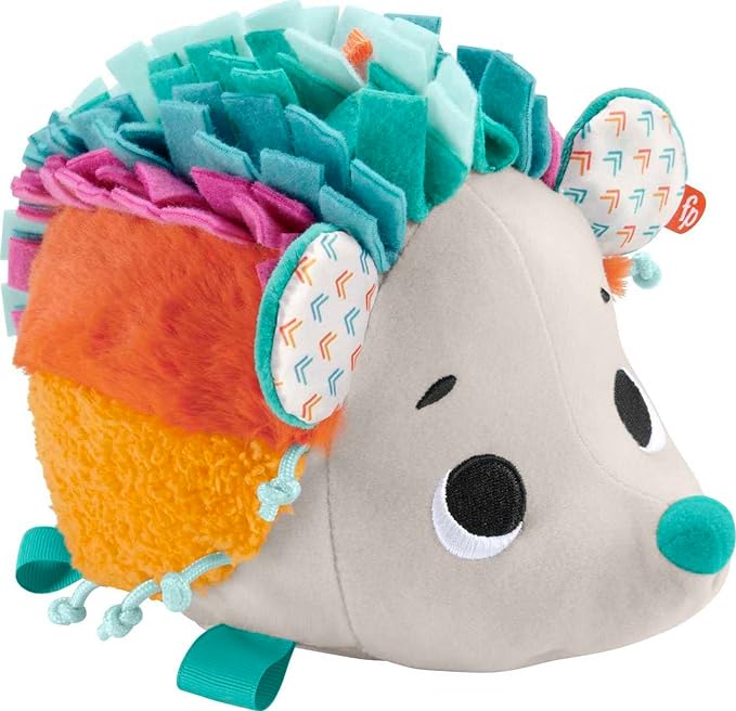 Fisher-Price Newborn Plush Toy with Sounds and Sensory Details for Babies