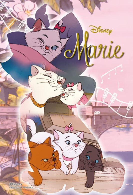 70 Piece Jigsaw Puzzle Disney Silhouette Memory-Disney Marie- [Prism Art Petit] (10X14.7Cm)