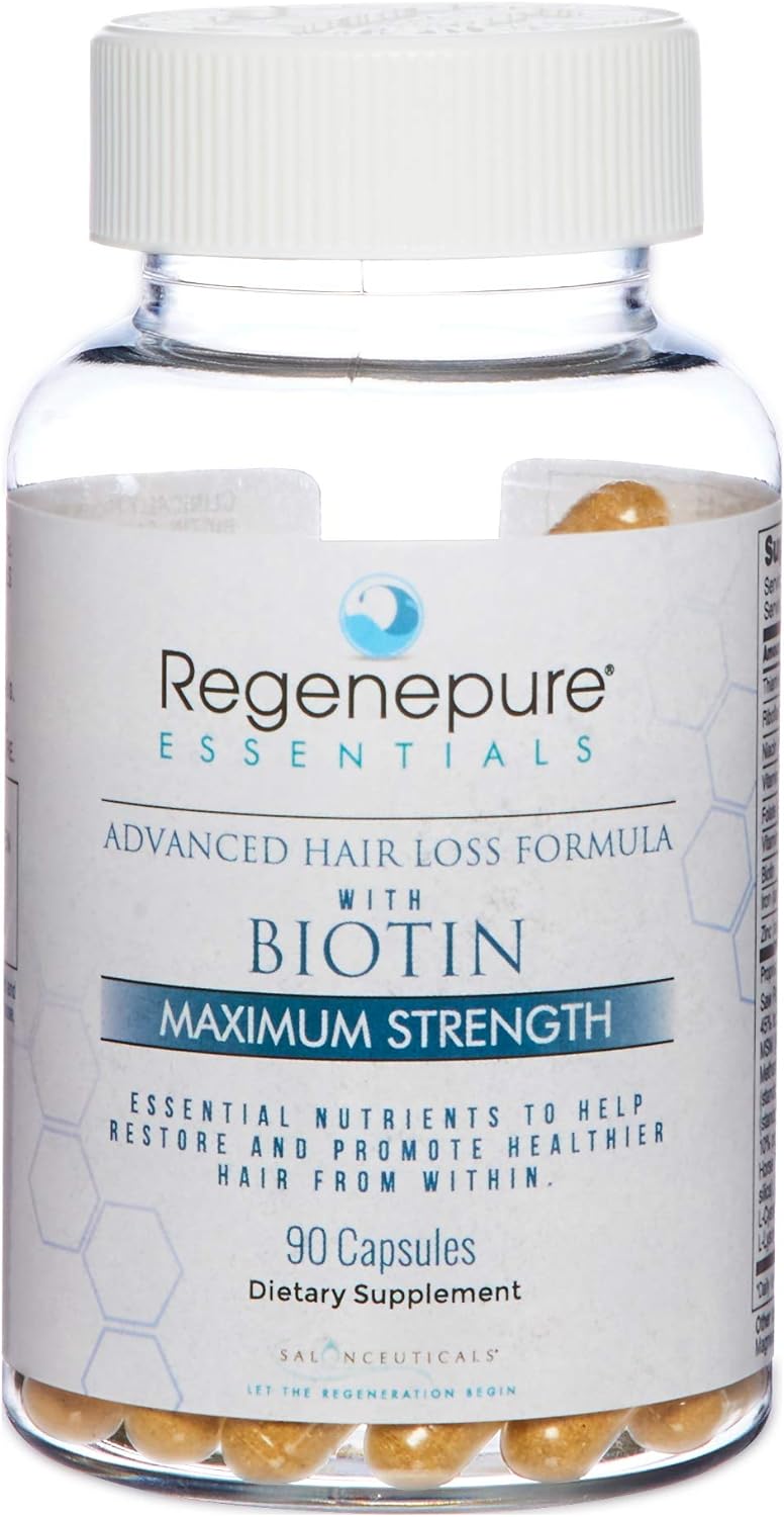 REGENEPURE Essentials Biotin Hair Supplement Regrowth Anti Hair Loss