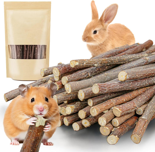 Apple Sticks - 10.6OZ (300g) Apple Sticks for Rabbits, Hamster chew Sticks, Chinchilla Sticks, Apple Sticks for Chinchilla, Guinea Pig, Squirrel, Hamster, Rabbits