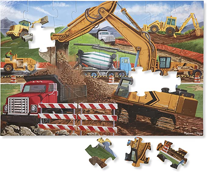 Melissa & Doug Building Site Floor Puzzle - 48 Pieces