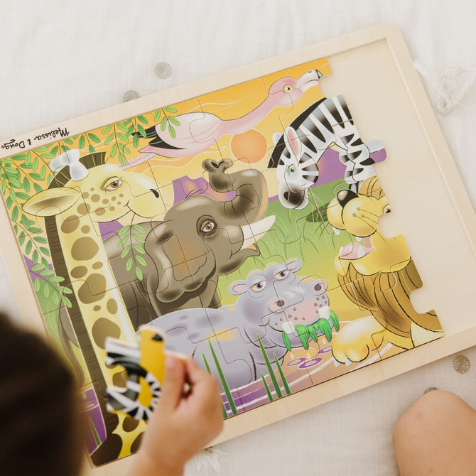 Melissa & Doug African Plains Wooden Jigsaw Puzzle - 24 Pieces