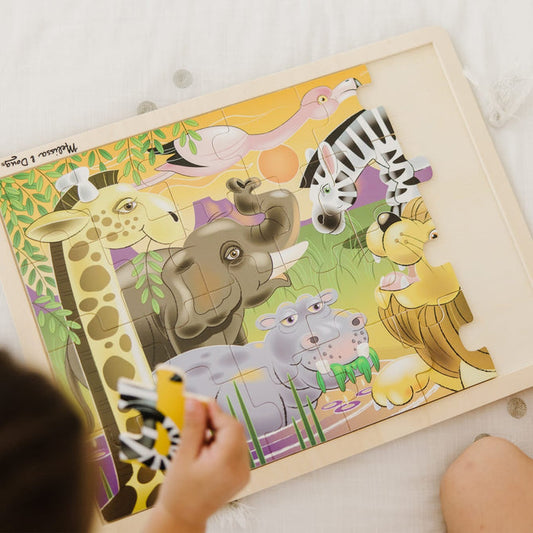Melissa & Doug African Plains Wooden Jigsaw Puzzle - 24 Pieces