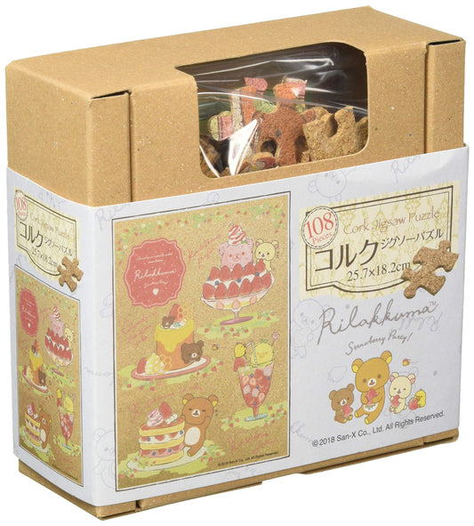 BEVERLY Jigsaw Puzzle 108-826 Cork Jigsaw Puzzle Rilakkuma Strawberry Party 108 Pieces