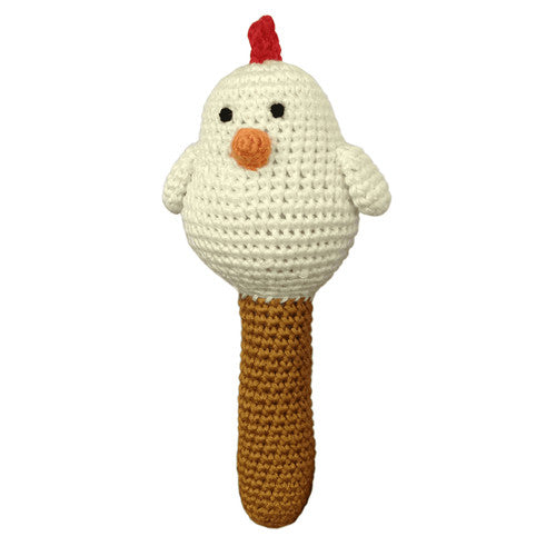 Cheengo White Hen Rattle