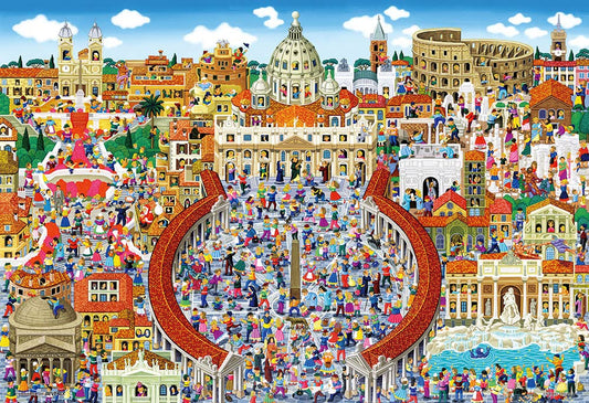 Beverly M81-629 Jigsaw Puzzle Famous Areas In Rome (1000 S-Pieces) Small Piece Puzzle