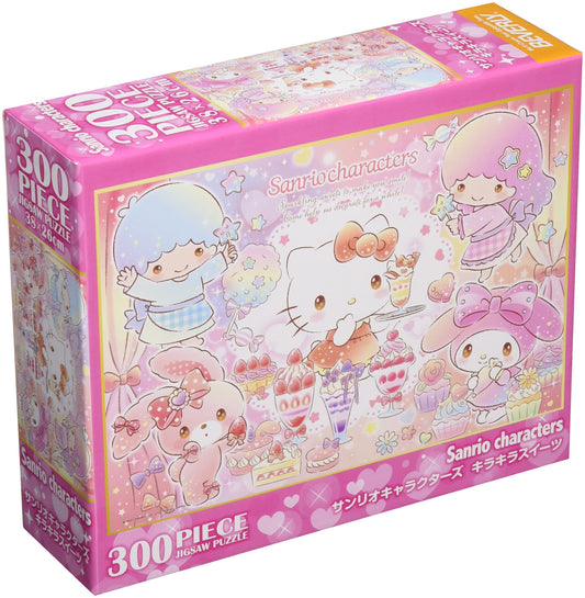 Beverly 33-202 Jigsaw Puzzle Sanrio Characters Sparkling Sweets (300 Pieces) Cute Puzzles