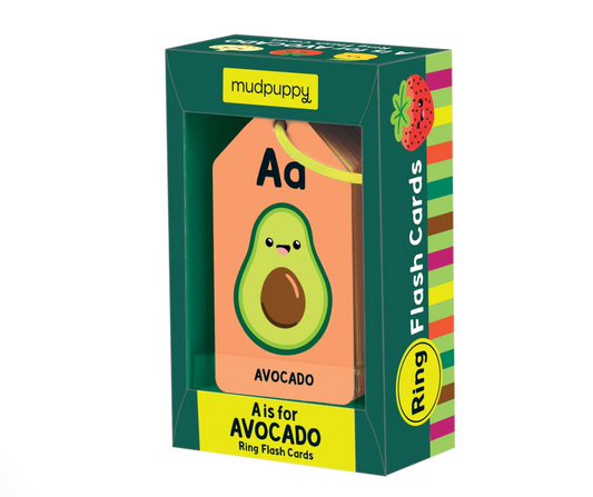 Mudpuppy Ring Flash Cards | A is for Avocado