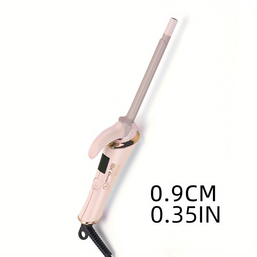 Hair Curling Wands With LCD Display,248°F,284°,320°F,356°F,392°F, 60 Minute Timed Shutdown,5 Gear Temperature Regulation(0.35in,0.51in,0.74in,0.86in,0.98in)