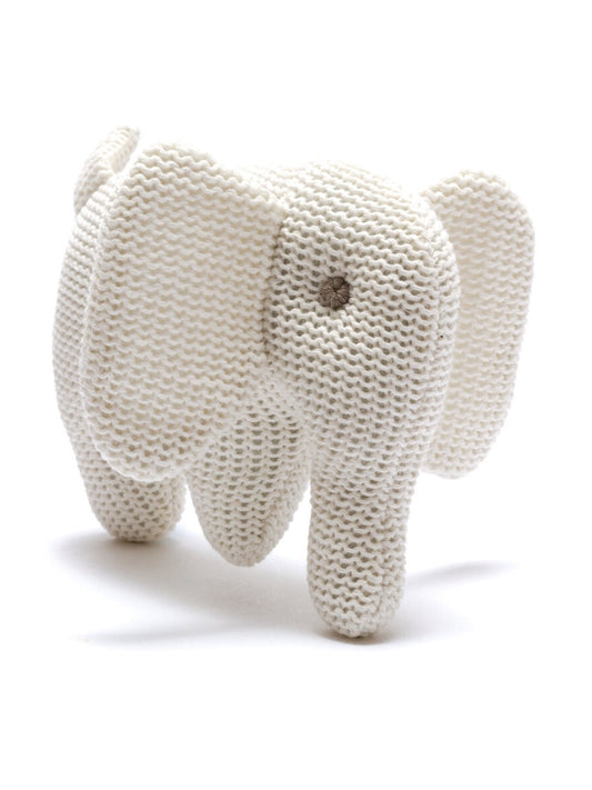 Organic Knitted Elephant Rattle