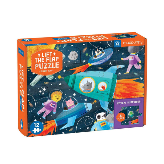 Mudpuppy Blast Off! Lift-the-Flap Puzzle