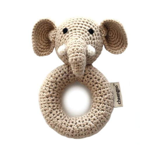 Cheengoo Animal Ring Hand Crocheted Rattle