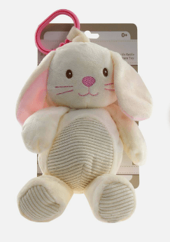 PLUSH ANIMAL W/ RATTLE